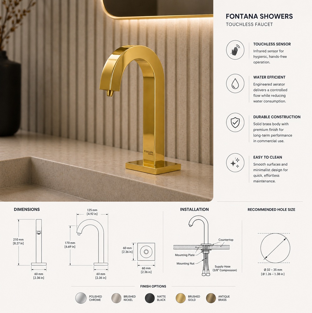 Fontana touchless commercial sensor soap dispenser
